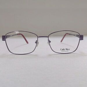 NEW Lido West Tahiti Purlple Metal Eyeglass Frame